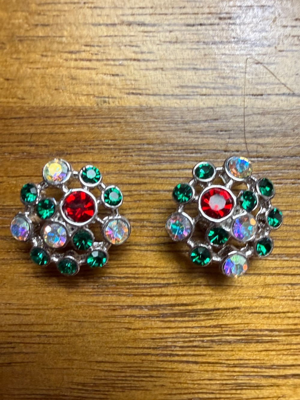 Festive Red and Green Crystal Snaps for Magnolia and Vine Jewelry